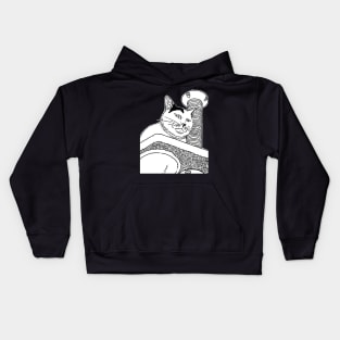 Fat Cat Funny Expression Kids Hoodie